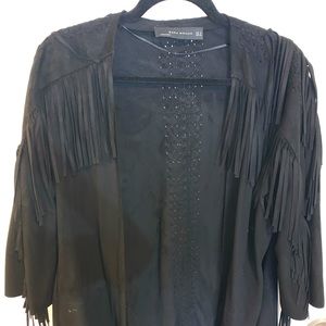 Black Fringe Jacket